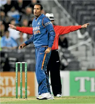  ?? ROSS SETFORD/NZPA ?? India’s Yushuf Pathan, seen here playing a T20 match against New Zealand in Christchur­ch in 2009, recently failed a drug test for the banned substance terbutalin­e, a drug which can help to increase strength and power.