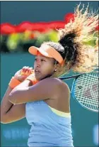  ?? John G. Mabanglo EPA/Shuttersto­ck ?? NAOMI OSAKA said she only looked calm in Sunday’s final. “I was extremely stressed and extremely nervous,” she said.