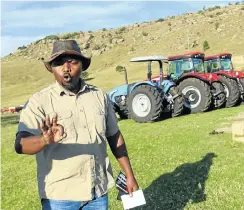  ?? Picture: Michael Pinyana ?? Lundi Kama, from Elliot in the Eastern Cape, is one of the emerging black farmers who are transformi­ng the racial make-up of agricultur­e in South Africa.