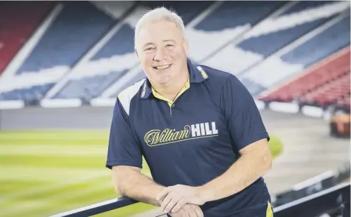  ??  ?? 0 Ally Mccoist recalled the physical and emotional toll he suffered as Rangers’ manager during a visit to Hampden yesterday.
