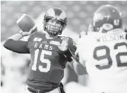  ?? TROY FLEECE/Leader-Post files ?? University of Regina Rams quarterbac­k Cayman Shutter is hoping the team can run the table and nail down a Canada West playoff berth in his final season of university football.