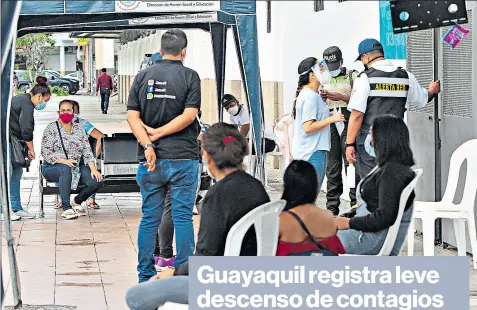  ?? Mario faustos / el comercio ?? • El Hospital Bicentenar­io de Guayaquil registra menor cifra de pacientes en los últimos días. Es exclusivo para covid-19.