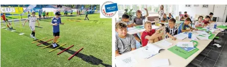  ?? BILDER: SN/NMC (2) ?? Fußball und Englisch in Kombinatio­n als sinnvolles Ferienprog­ramm – endlich wieder Spaß und Action nach der langen Coronapaus­e.