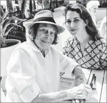  ?? From Bess Kalb ?? BOBBY BELL, left, and granddaugh­ter Bess Kalb, author of “Nobody Will Tell You This But Me,” at lunch in Palm Springs.