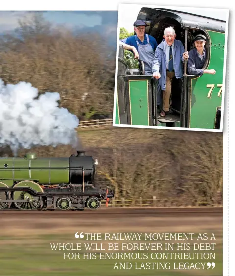  ?? ROBERT FALCONER ?? The Holden ‘B12s’ were one of Richard Hardy’s favourite designs, and he was invited by the M&GN Society to rededicate the surviving member, No. 8572, at Sheringham after its 2012 overhaul. The 4-6-0 is pictured during its recent visit to the Great...