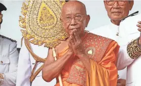  ?? AP ?? Venerable Tep Vong was the senior monk who headed Cambodia’s Sangha, its Buddhist community.