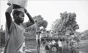  ??  ?? More than 5 million people in South Sudan do not have access to safe, clean water, compoundin­g the existing problems of famine and civil war, according to the UNICEF.