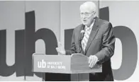  ?? STEVE RUARK/FOR THE BALTIMORE SUN ?? Former University System of Maryland chancellor William E. “Brit” Kirwan has cautioned that a commission recommendi­ng changes to Maryland’s schools keep political feasabilit­y in mind.