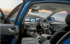  ??  ?? The interior is a massive improvemen­t over the old Focus, with a new 8.0-inch infotainme­nt touchscree­n.