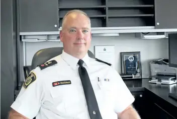  ?? GRANT LAFLECHE/POSTMEDIA NEWS ?? After 33 years with Niagara Regional Police, Bryan MacCulloch has been made the next chief of the NRP. He will be sworn in to the top rank later this month.