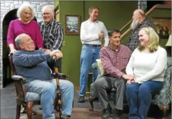  ?? PHOTO PROVIDED ?? Cast members of Coach House Theater’s “The Enchanted Cottage” chat during a recent rehearsal at the company’s theater housed in the historic Coykendall Coach House at 12 Augusta St. in Kingston.