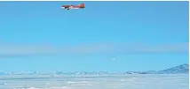  ??  ?? A modified plane used by New Zealand researcher­s to measure the thickness of Antarctic ice.