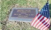  ??  ?? U.S. Marine Corps PFC Gregory Carter went to war 50 years ago and the Vietnam veteran was finally remembered Saturday with a grave marker at a Fort Lauderdale memorial service attended by hundreds.