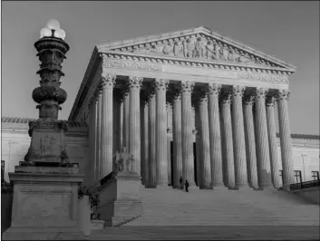  ?? AP Photo/J. Scott Applewhite, File ?? In this 2020 file photo, the Supreme Court is seen at sundown in Washington.