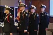  ?? BARRY TAGLIEBER - FOR MEDIANEWS GROUP ?? Members of the NJROTC at Owen J. Roberts High School present the colors at the 2020 Local Heroes Gala.