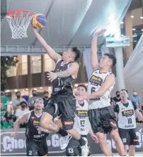  ?? CHOOKS TO GO PILIPINAS ?? MAC TALLO, the country’s no. 1 3x3 player, starred with eight markers including the dagger in the last minute as Cebu Chooks escaped with a 17-15 win over Mongolia’s Sansar to win the FIBA 3x3 Level 8 tournament.