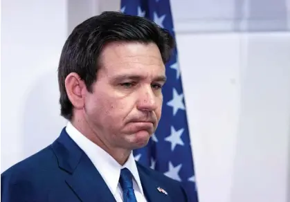  ?? ?? Florida governor Ron DesSantis in Palm Beach on 29 February 2024. Photograph: Cristóbal Herrera-Ulashkevic­h/EPA