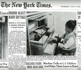  ?? THE NEW YORK TIMES ?? A 1964 article in The New York Times described a new keyboard-operated electronic teaching machine designed to help students on Long Island learn to read.