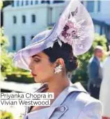  ??  ?? Priyanka Chopra in Vivian Westwood.