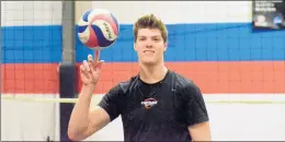  ?? JEFF VORVA/DAILY SOUTHTOWN ?? Zach Bulthuis, who had a stellar freshman year for the men’s volleyball team at Carthage in 2020, was named the CCIW Defensive Player of the Year.