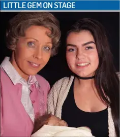  ??  ?? Cast members Margaret Farrell and Roisin Barry in the recent Bunclody-Kilmyshall Drama Group production of Little Gem at the Millrace Hotel in Bunclody
