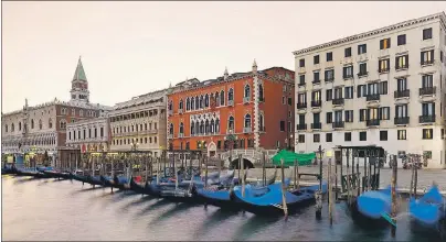  ?? PHOTO COURTESY HOTEL DANIELI ?? The core of the 210-room Hotel Danieli is the former palace of the 14th Century Doge Andrea Dandolo, which fronts Venice’s main Riva Degli Schiavoni promenade and gondola-laden lagoon.