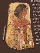  ??  ?? SACERDOTE FUNERARIO
A la izquierda, fragmento de pintura mural hallado en Deir el-Medina que muestra a un sacerdote sem. Museo del Louvre, París.
