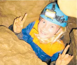  ?? Photo / Supplied ?? Kate’s daughter Kirra in the Karamu Caves.