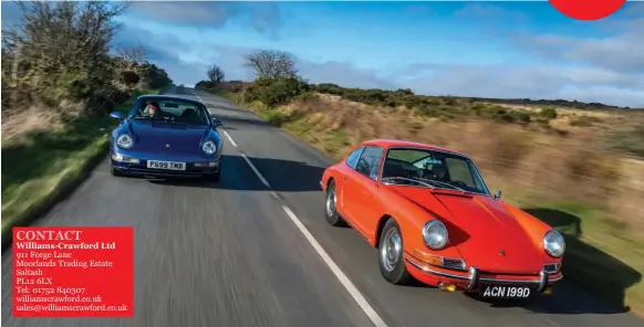  ??  ?? More than three decades separates these two cars yet they are both instantly recognisab­le as 911s. The 993 would make a great daily-driver, the SWB 911 a perfect weekend toy. In an ideal world, you really need to own both…