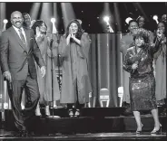  ??  ?? Steve Harvey (left) visits with 11-time Grammy Award-winning gospel singer and pastor Shirley Caesar on Little Big Shots: Forever Young.