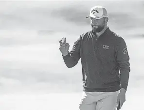 ?? ANDY ABEYTA/ THE DESERT SUN ?? Jon Rahm won The American Express by one shot with a final- round 68 Sunday.