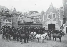  ??  ?? Constructi­on on Sir Henry Pellatt’s stables and hunting lodge began in 1905 and cost an estimated $250,000. No expense was spared on the stables.