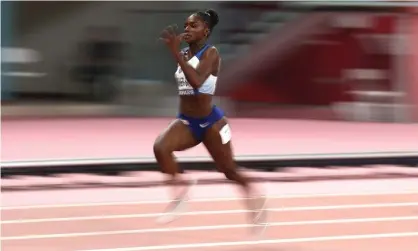  ?? Photograph: Alexander Hassenstei­n/Getty Images for IAAF ?? Dina Asher-Smith of Great Britain competes in the women’s 200 metres final.