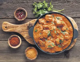  ?? ?? Butter chicken, a creamy and savory delight, is a beloved culinary treasure in India and beyond.