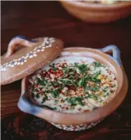  ??  ?? Try the creamed corn from Al Campo, a rustic bistro and wine garden in Marfa, and then head to Blue Agate and Rocks, a small roadside crystal shop. Owner Donna Trammell says that to pick crystal "you have to listen to the rocks. They talk to you.”