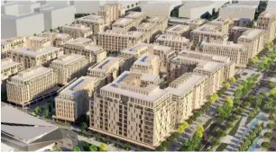  ?? Supplied photo and by M. Sajjad ?? al Mamsha is sharjah’s first fully walkable community. Right, Jamal al shawish and Issa ataya discuss the project in sharjah on Tuesday. —