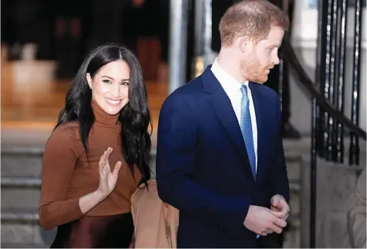  ?? Picture: Reuters ?? NEW BEGINNING. Britain’s Prince Harry and his wife Meghan.