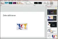  ??  ?? PowerPoint Designer: Mit Hilfe dieser neuen PowerPoint-Funktion werden Sie zum Profi-Designer.