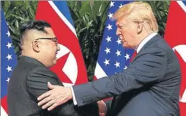  ?? AGENCIES FILE ?? ■ After an unpreceden­ted summit on June 12 with North Korean leader Kim Jong Un, Trump had tweeted that ‘there is no longer a nuclear threat from North Korea.’