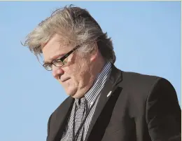  ?? AP FILE PHOTO ?? ABOUT-FACE: Steve Bannon has apologized for his part in a new book critical of President Trump.