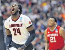  ?? RICH BARNES / USA TODAY ?? Montrezl Harrell, with 24 points and seven rebounds, leads Louisville past North Carolina State in the East semifinals.