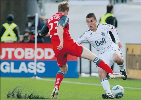  ?? — GETTY IMAGES FILES ?? Russell Teibert, right, and the Whitecaps have been a force at B.C. Place this season with a strong 8-1-3 home record.