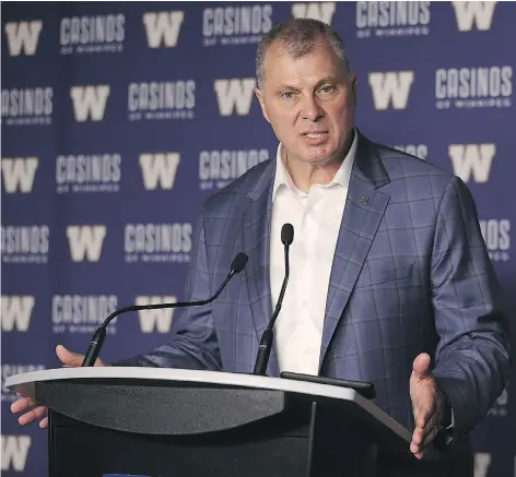  ?? KEVIN KING ?? CFL commission­er Randy Ambrosie says changes the league is making will result in a safer experience for the players.