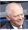  ??  ?? Passender Übergangsk­andidat: Ur-Gestein Wolfgang Schäuble