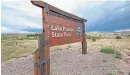  ?? ZACHARY ALLEN/THE PUEBLO CHIEFTAIN ?? Lake Pueblo State Park welcome sign.