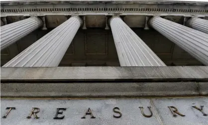  ??  ?? The US Department of the Treasury in Washington DC. Photograph: Olivier Douliery/AFP/Getty Images