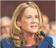  ?? FOTO: DPA ?? Christine Blasey Ford, mutmaßlich­es Opfer eines sexuellen Übergriffs, bei ihrer Aussage.