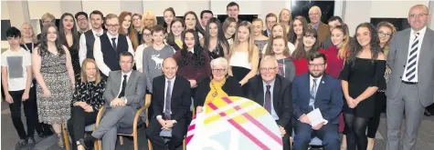  ??  ?? Well attended The civic reception at the Civic Centre in Motherwell