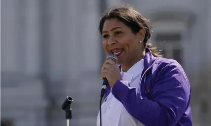  ?? Photograph: Jeff Chiu/AP ?? In a statement on Tuesday, London Breed said that the fines were ‘fair’.