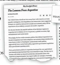  ??  ?? FAN. En el arranque del Gobierno de Cambiemos, el directivo de Franklin Templeton cuestionó la gestión de CFK en el New York Times.